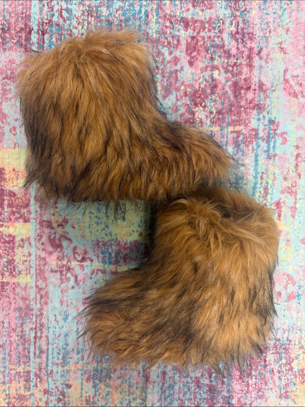 Faux Fur Booties in Brown - Cozy Winter Slippers